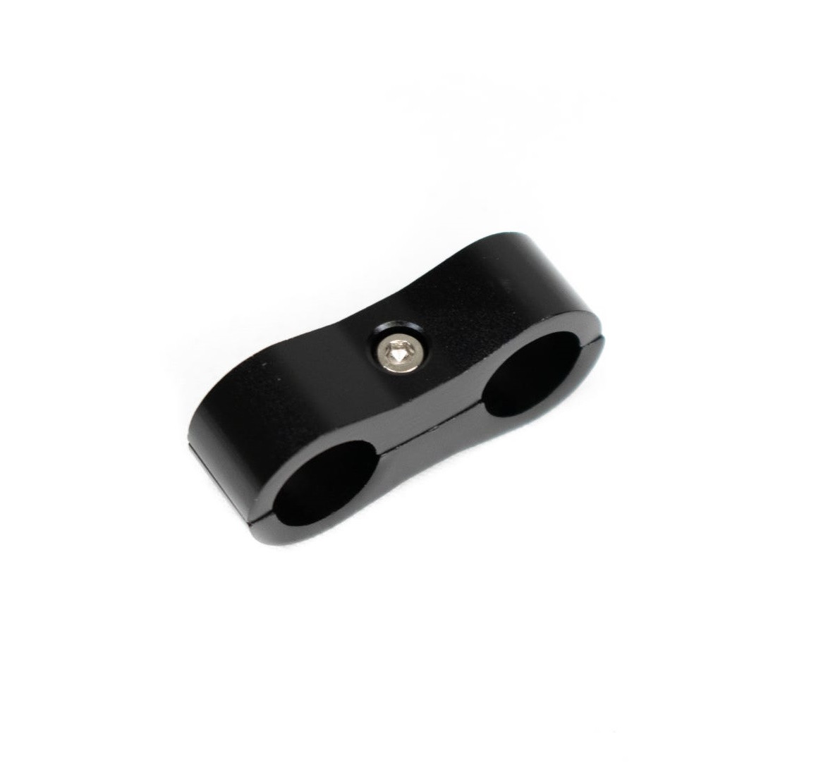 BTR 5/8" Billet Aluminum Hose Separator Clamp - Black - Brian Tooley Racing
