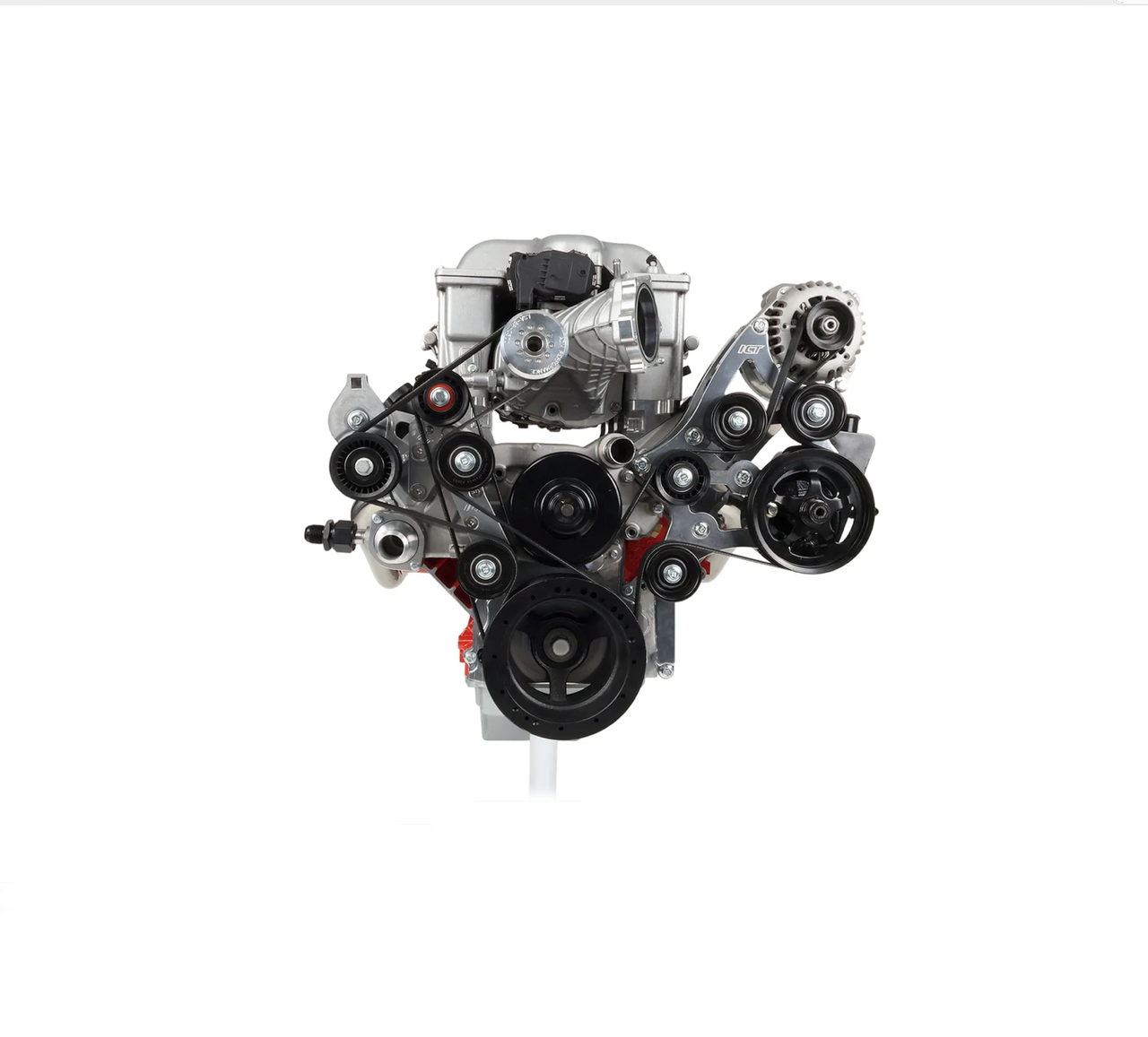 ICT Billet Hellcat Supercharger to LS Cathedral Port Cylinder Head Adapter Kit