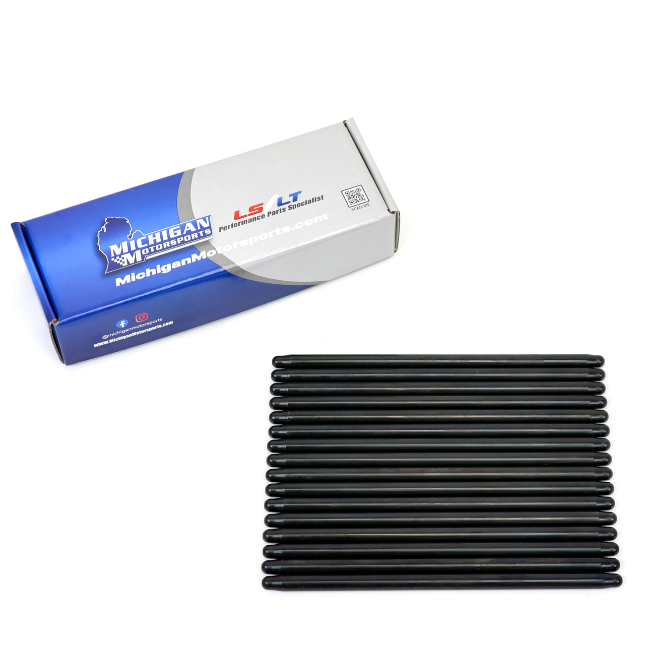Michigan Motorsports 7.975" Length 3/8" Diameter Chromoly Pushrods - Set of 16
