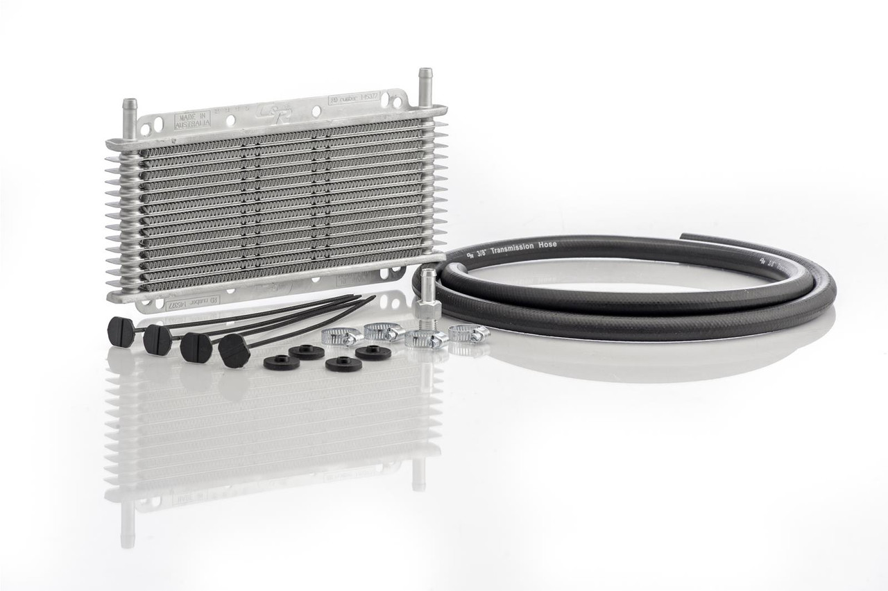 PWR C&R Transmission Fluid Cooler Kit 42-00002 | 3/8" Barb Fittings | 11 x 6 x 3/4" Oil Cooler