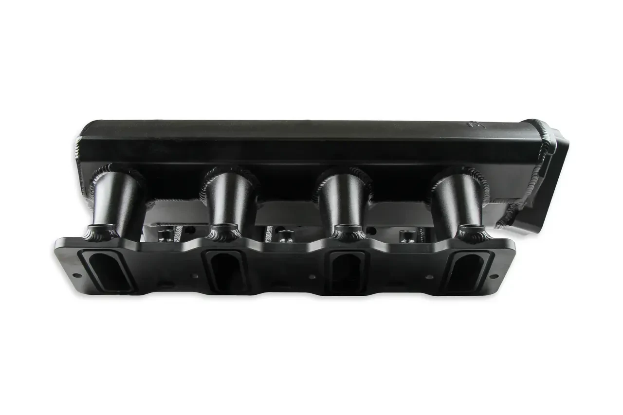 Holley Sniper EFI Low-Profile Fabricated Sheet Metal Intake Manifold Black 92mm Cathedral Port LS1 LS2 LS6 