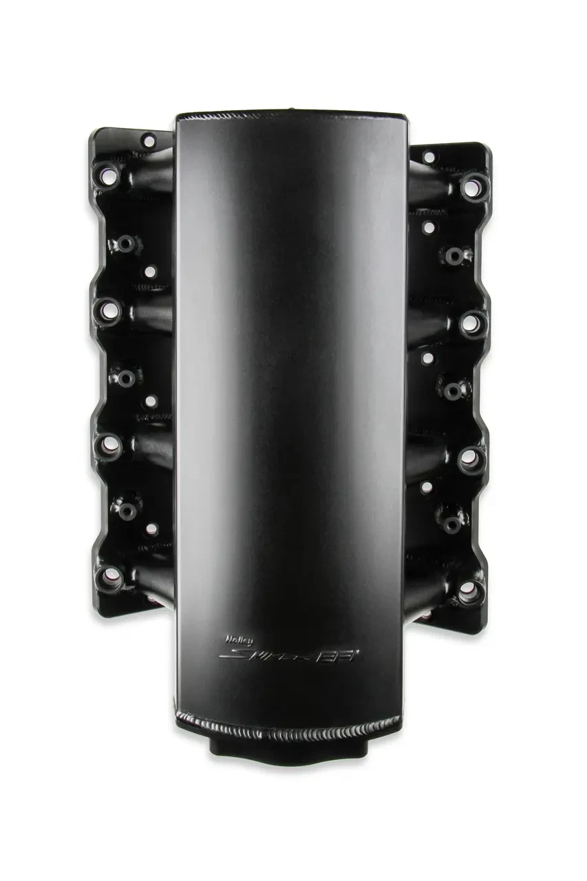 Holley Sniper EFI Low-Profile Fabricated Sheet Metal Intake Manifold Black 92mm Cathedral Port LS1 LS2 LS6 