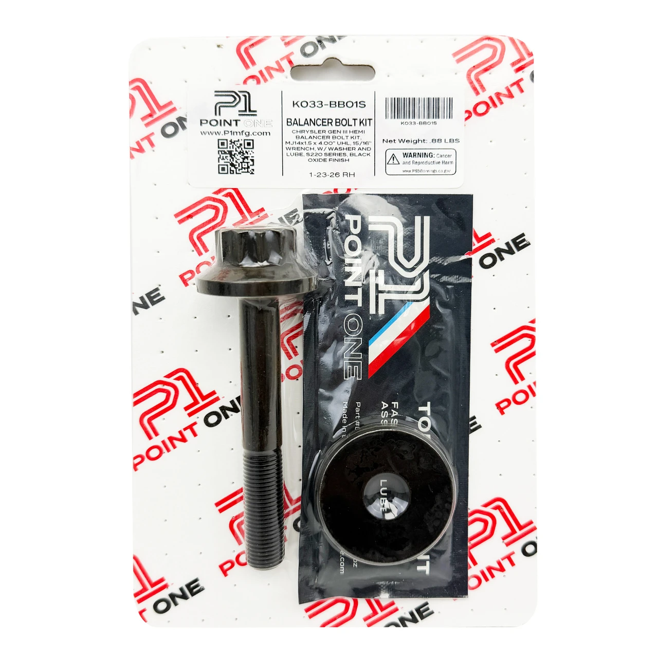 Point One P1 K033-BB01S Harmonic Balancer Bolt Kit Chrysler Gen III HEMI 5.7L 6.1L 6.4L