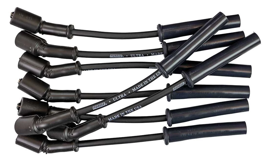 Moroso 51035 Ultra 350 8mm Spark Plug Wires Black - GM Gen V LT1 LT4 5.3L 6.2L 6.6L