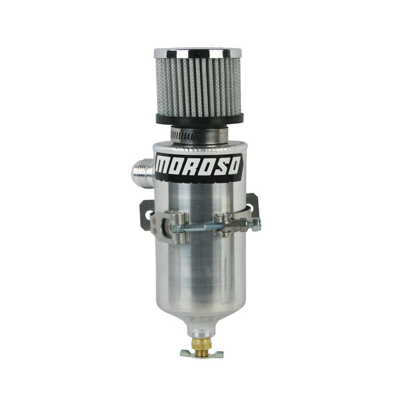 Moroso 85465 Aluminum Breather Catch Can Tank with Single -12AN
