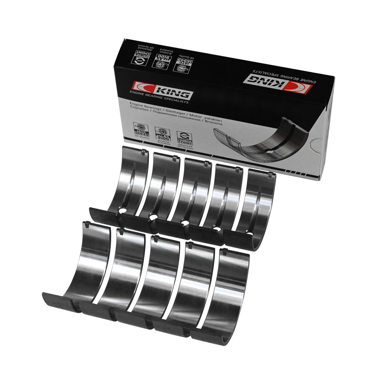 King MB5840SI Main Bearings for 2003+ Hemi 5.7L 6.1L 6.4L Dodge Chrysler Jeep Ram Si-Series