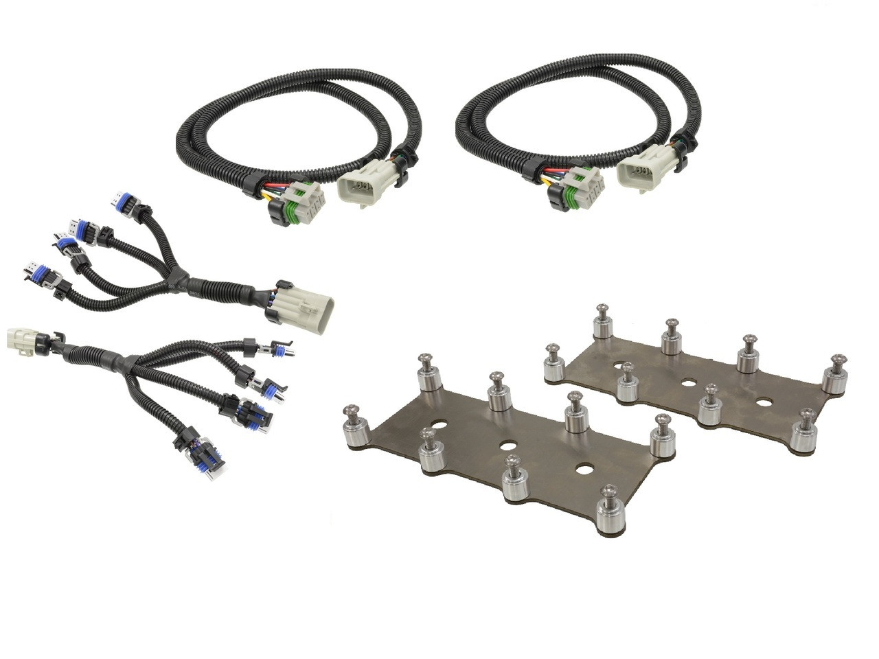 D581 LQ4 LM7 Truck Square Coil Relocation Bracket and Harness Kit - Stainless Steel