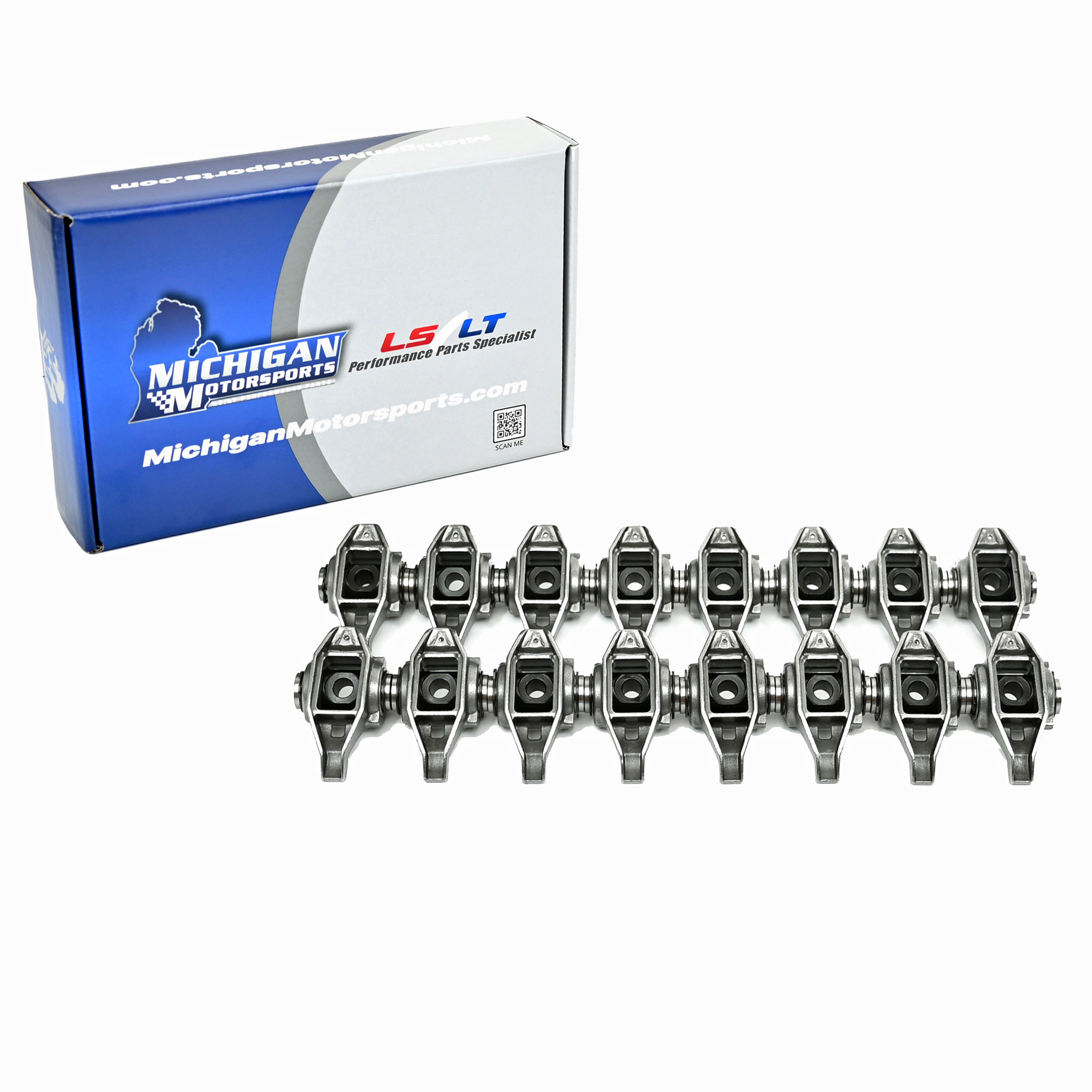 Michigan Motorsports LS1 Rocker Arms w/ Trunnions | Fits 4.8 5.3 5.7 6. ...