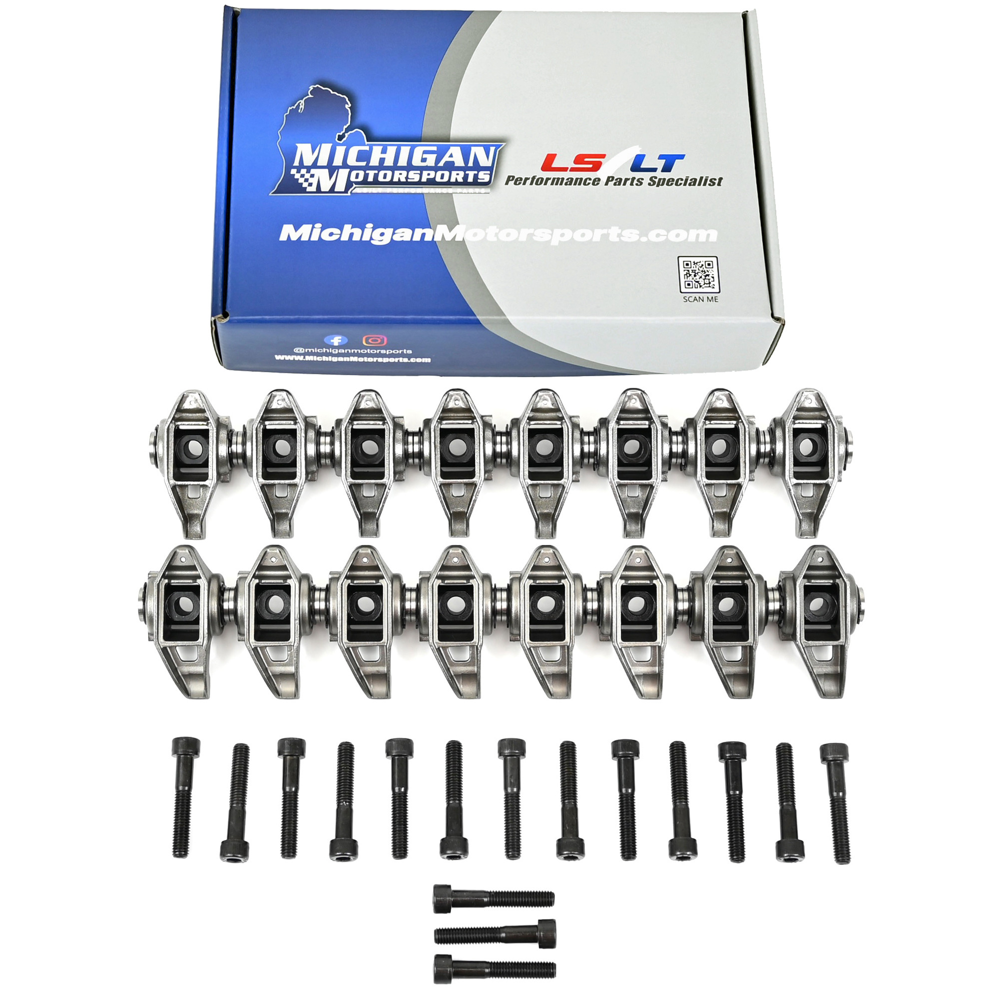 LS3 Rocker Arms With Roller Trunion Kit Installed. Fits L99 L76 L92