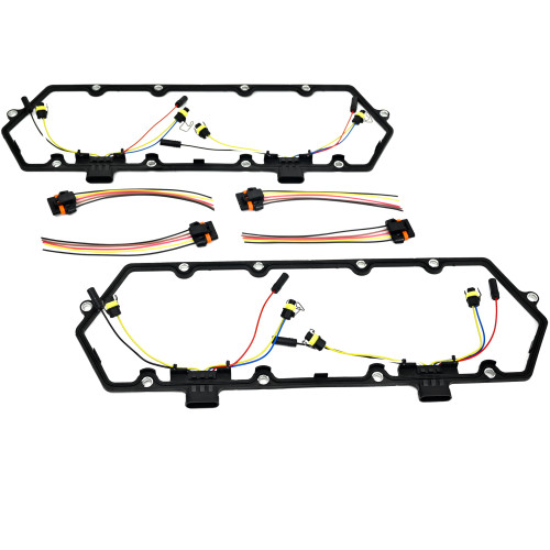 7.3 Diesel Powerstroke Valve Cover Gasket, 8 Glow Plugs, Relay and Injector Harness Fits Ford 7.3L 1994-1997 F250 F350