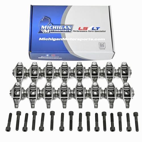 LS1 Rocker Arms - With Updated Trunions and Michigan Motorsports Chromoly 7.400" Pushrods