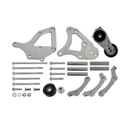 ICT Billet Heavy Duty A/C Air Conditioner Compressor Bracket Kit Compatible With LS1 Camaro GTO - Sanden 508 LSX AC 551474-2