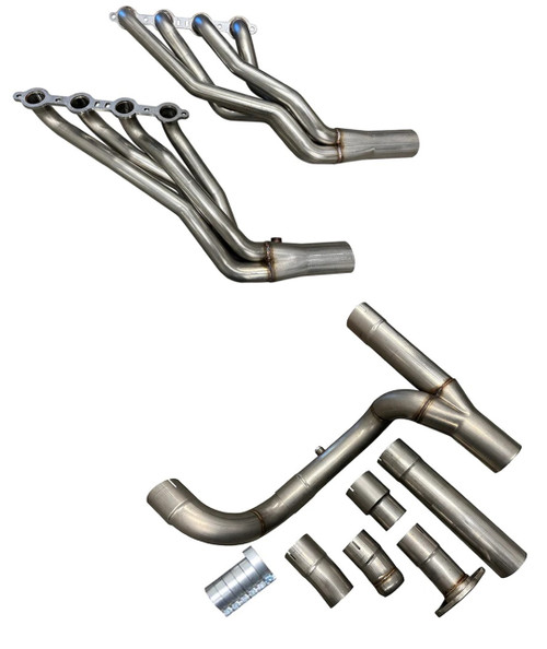 1ST-RACING Shorty Headers For 99-06 GMC Chevy 6.0L Silverado Sierra - Polished Stainless Steel