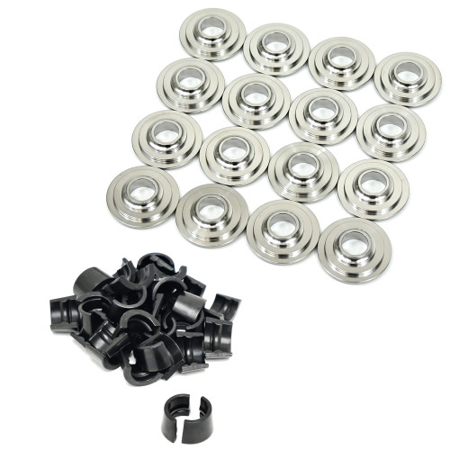 Michigan Motorsports Titanium Retainers and Valve Locks for Dual Springs LS1 LS3 LS4 LS6 L76 L92 L99 LQ4 LQ9 L33 LSA Fits BTR TSP PAC