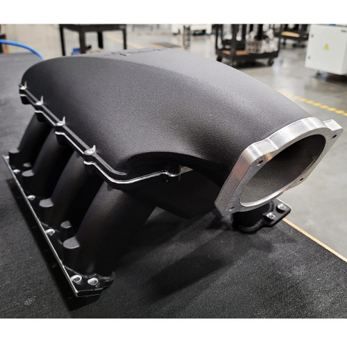 Texas Speed TSP Black Titan LR-T Long Runner Cast Intake Manifold (no port injection) for 2014+ LT1 LT4 L83 L86 L87 L84 L82 L8T 5.3 6.2 TSP 