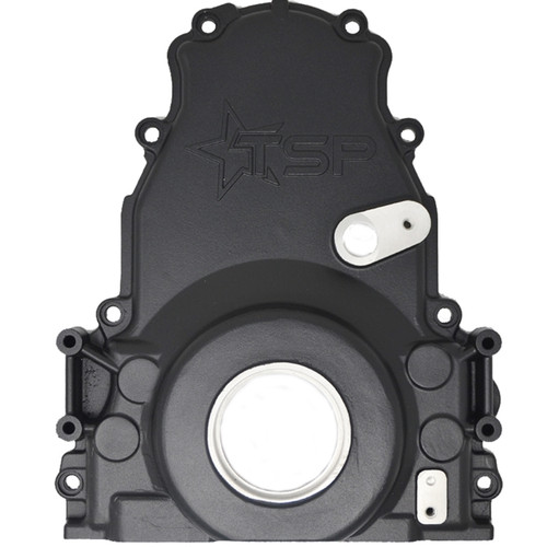 Texas Speed Gen 4 LS Timing Cover - Black - LS2 LS3 LH6 LC9 L76 LMG LY2 4.8 5.3 6.0 6.2 TSP Cover