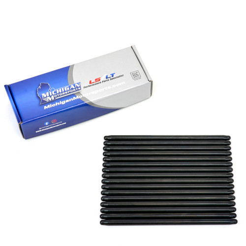 Michigan Motorsports 8.100" Length 3/8" Diameter Chromoly Pushrods - Set of 16