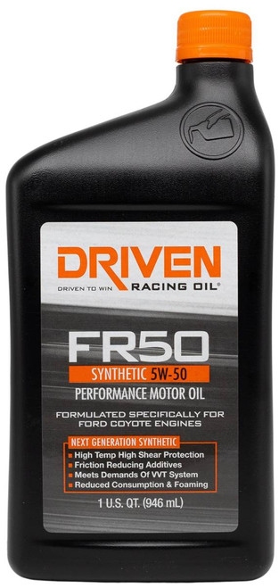 Driven FR50 5W-50 Synthetic High Performance Oil - Ideal for Ford Coyote Engines