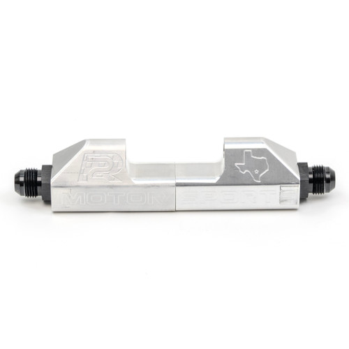 High Flow Billet Flex Fuel Sensor Mount Bracket with -8 AN Fittings