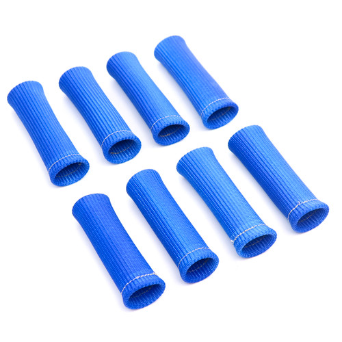 Michigan Motorsports Blue 4" Spark Plug Wire Protector Sleeves - Set of 8 Michigan Motorsports Blue 4" Spark Plug Wire Protector Sleeves - Set of 8
