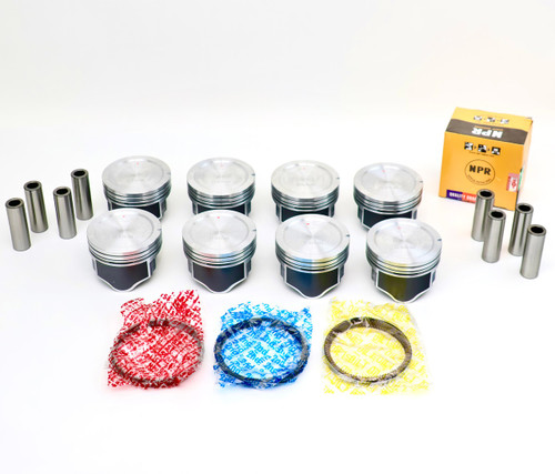 Stock Replacement LM7 L59 NPR Pistons with Rings 1999-2003 5.3L Dished Pistons for Press-Fit Rods