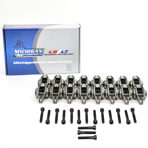 OEM LS1 Rocker Arms with CHE Bronze Bushing Trunnion Kit Installed 4.8 5.3 5.7 6.0 LS LS2