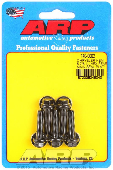 ARP 140-0002 Rear Main Seal Bolts for 2003+ Hemi 5.7L 6.1L 6.2L 6.4L Dodge Chrysler Ram Jeep | Black 6-Point