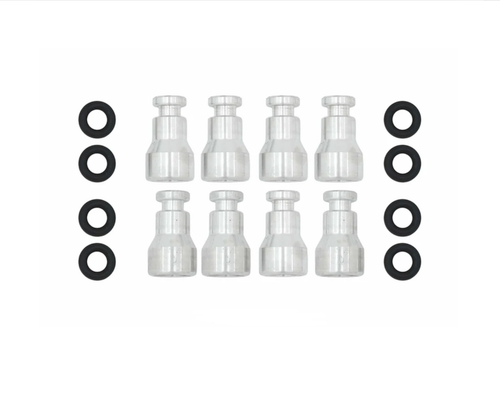 ICT Billet Fuel Injector Spacer Adapters - LS1 LS6 Intake to LS Truck Injectors - Set of 8
