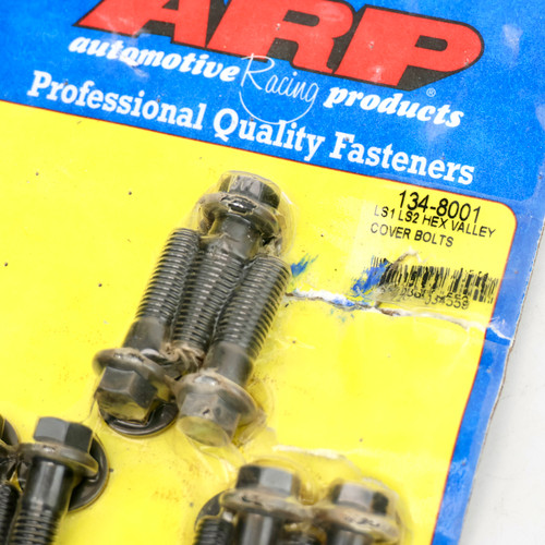 Garage Sale - ARP 134-8001 Black 6pt LS Valley Cover Bolts 4.8L 5.3L 5.7L 6.0L 6.2L LS1 LS2 LS3 LQ4 LM7 LC9 L96 6 Point Chromoly