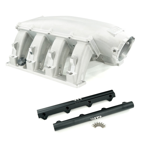 BTR Trinity Intake Manifold with Fuel Rails for Gen III HEMI 5.7L / 6.1L / 6.4L - Mid Runner - Natural Finish - Single Injector