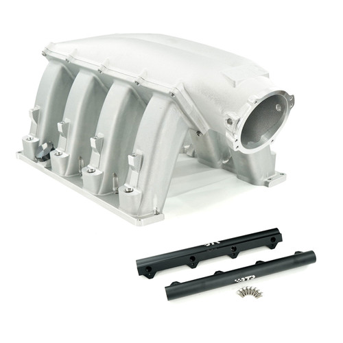 BTR Trinity Intake Manifold with Fuel Rails for Gen III HEMI 5.7L / 6.1L / 6.4L - Long Runner - Natural Finish - Single Injector
