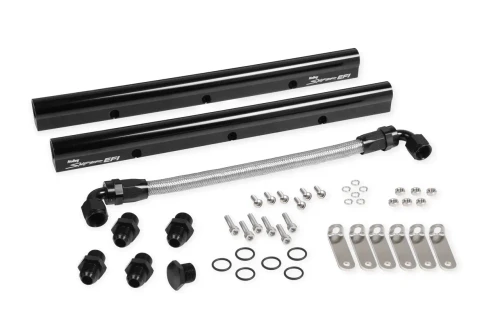 Holley Sniper EFI Low-Profile Fabricated Sheet Metal Intake Manifold Black 102mm Cathedral Port LS1 LS2 LS6 