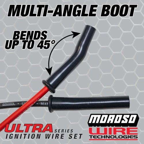 Moroso 51035 Ultra 350 8mm Spark Plug Wires Black - GM Gen V LT1 LT4 5.3L 6.2L 6.6L