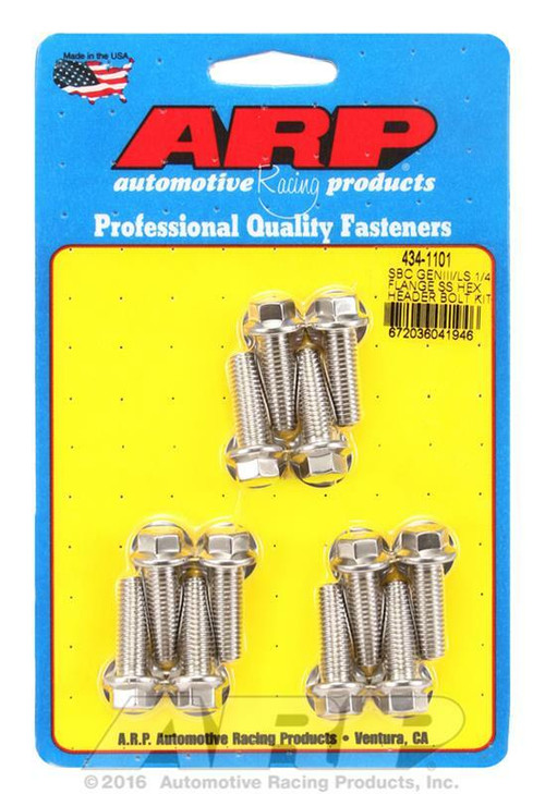 ARP 434-1101 SS Header Bolts 1/4