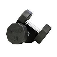 TKO Ten-Sided Rubber Dumbbells