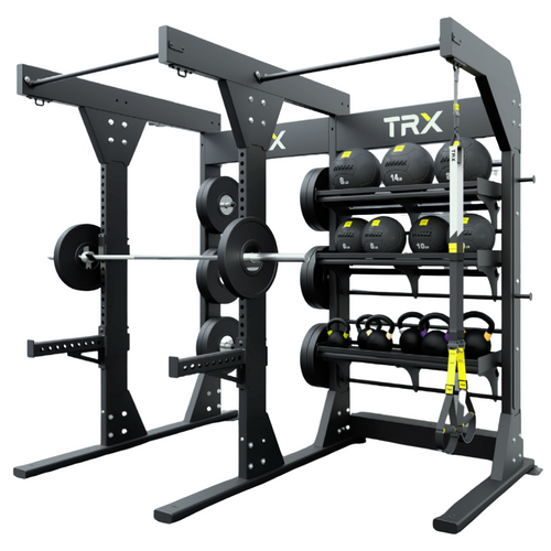 TRX Freestanding Power Plus Single Bay hybrid rack made from steel for suspension and barbell training