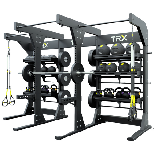 TRX Freestanding Power Double Bay Bundle steel frame for Olympic and suspension training