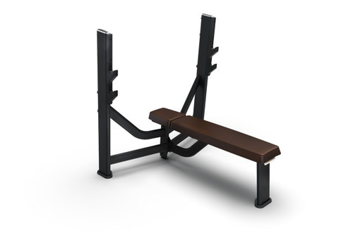 Intenza SBR-02 Olympic Flat Bench strength equipment with uwhm wear guards