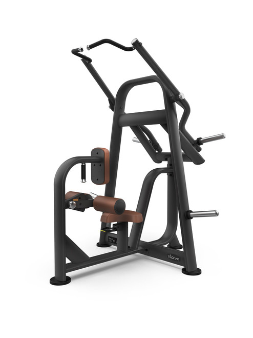 Intenza ZL-03 Lat Front Pulldown plate loaded strength equipment in brown upholstery
