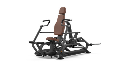 Intenza ZL-12 Vertical Chest Press plate loaded strength equipment in brown upholstery