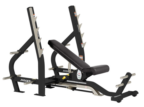 Hoist 3-Way Olympic Bench (Flat/Incline/Decline) - Matte Black