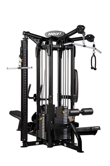 Hoist 4 Station Single Pod (Dual Pulley Lat/Row) - Matte Black