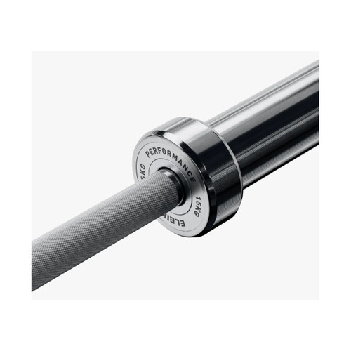 Eleiko Performance Bar - 15 kg with the knurled shaft and engraved 15KG PERFORMANCE sleeve collar