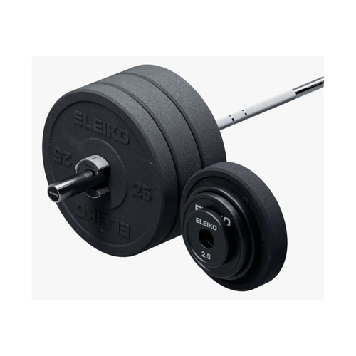 Eleiko XF Set - 339 lbs, men with the black rubber-coated XF plate stack