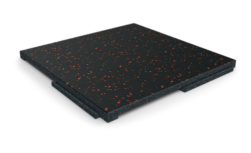 SofSurfaces duraTRAIN Fitness Flooring Tile - Premium 10 Red, 1.25 in