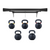 Heavy-duty TRX kettlebells with rubber coating and flat base stored securely on reinforced shelf