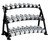 Hoist 3-Tier Horizontal Beauty Bell Rack (12 Pairs) - Matte Black