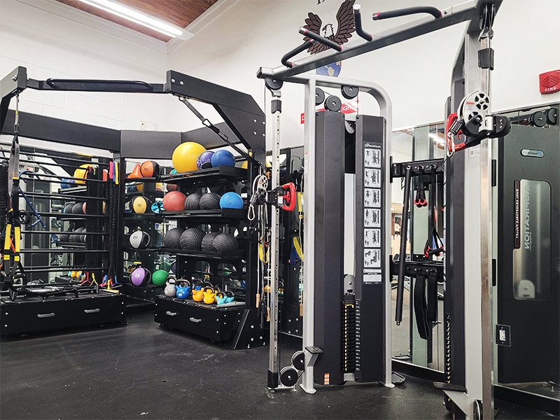 Upgraded strength training equipment at the Army Navy Country Club Fitness Center