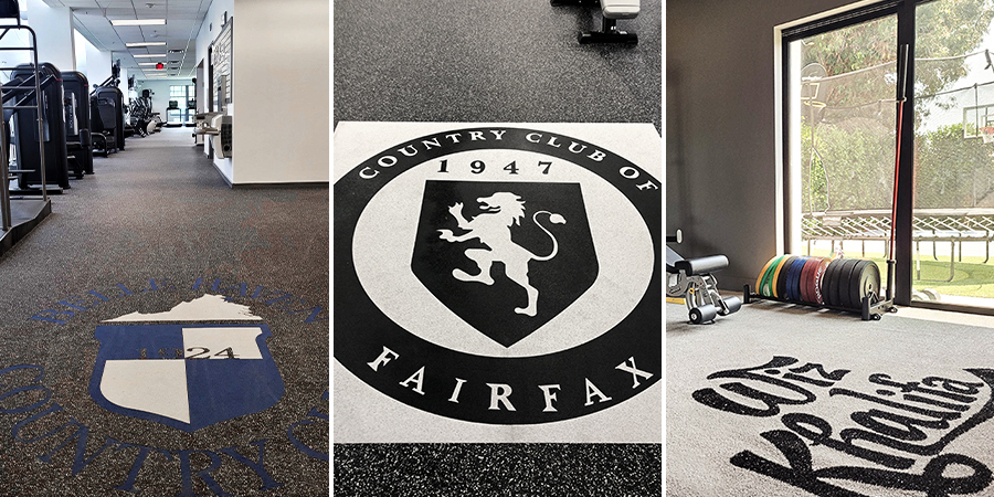 Custom Logo Gym Flooring