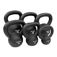 Body Solid 20-40lb Cast Iron Powder Coated Black Kettlebells